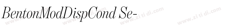 BentonModDispCond Se字体转换
